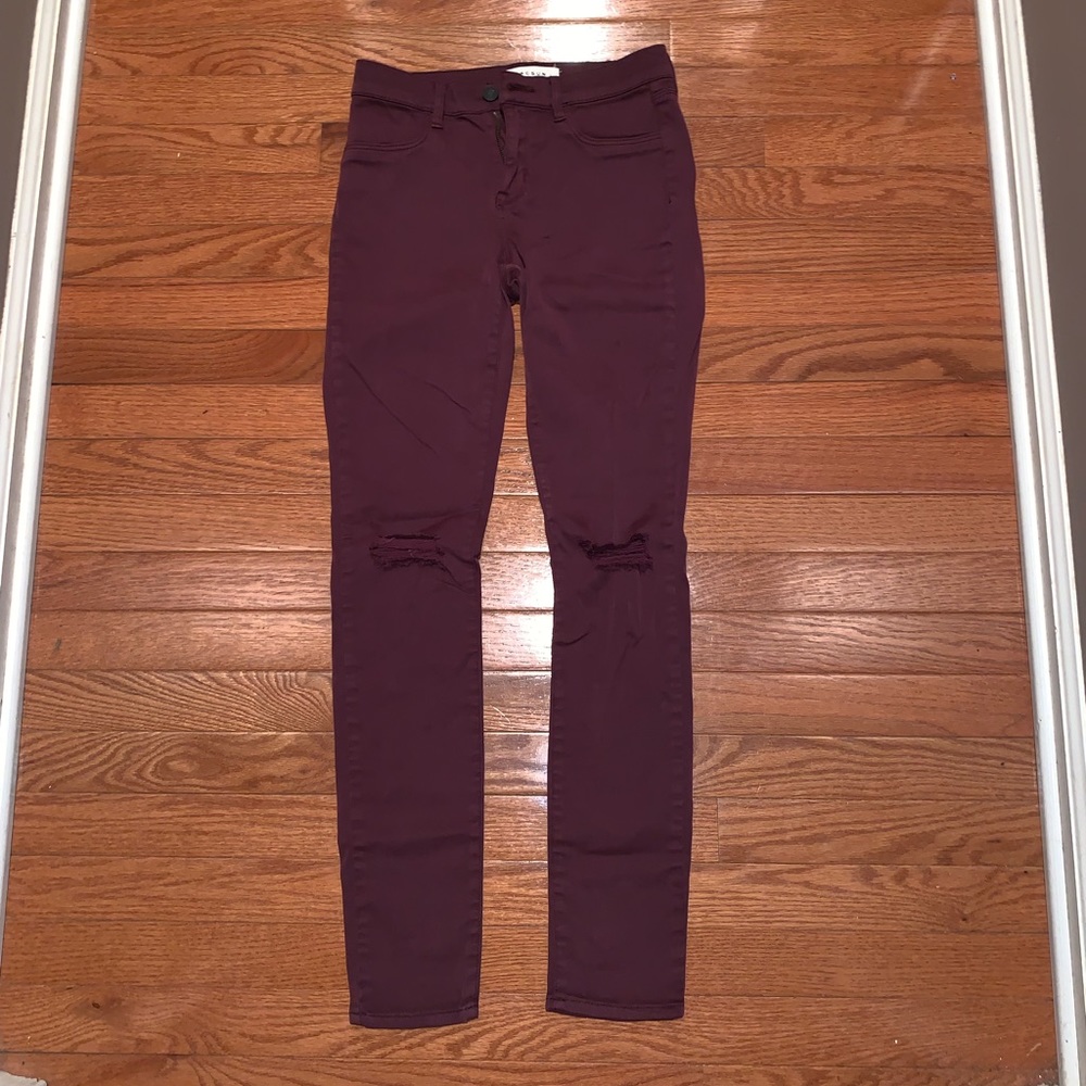 Maroon Pac Sun jegging jeans